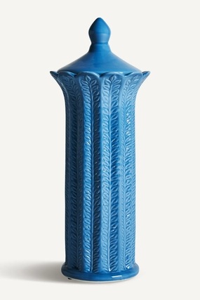 Blue Ceramic Leaves Vase L | Vical Home Zaea Vase,Glass Vase