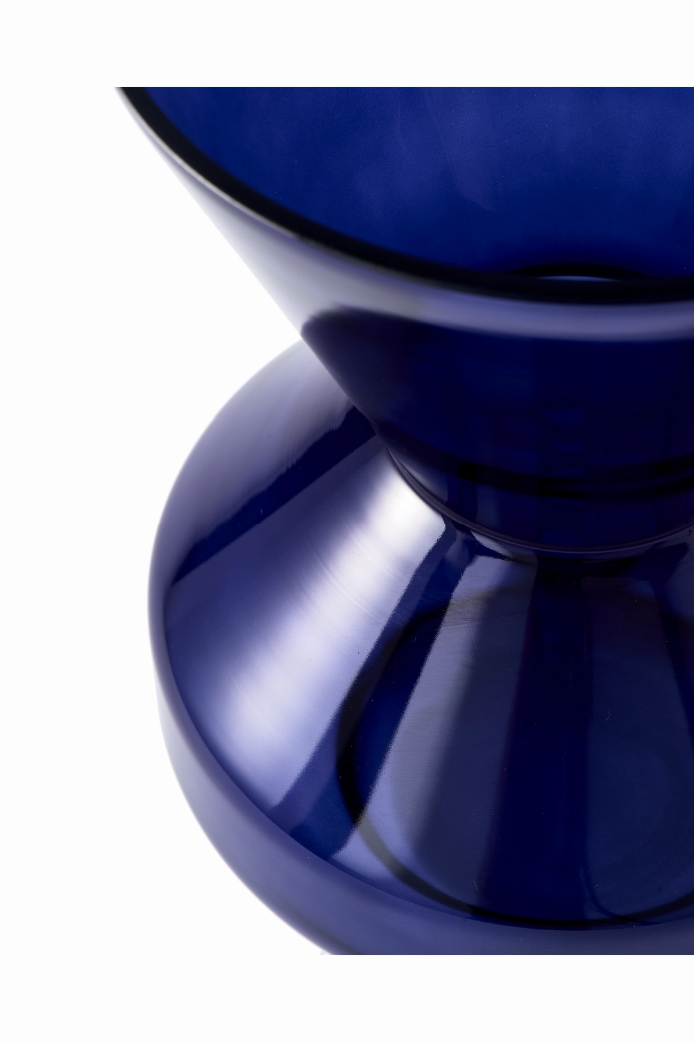 Blue Glass Conical Vase | Pols Potten Thick Neck