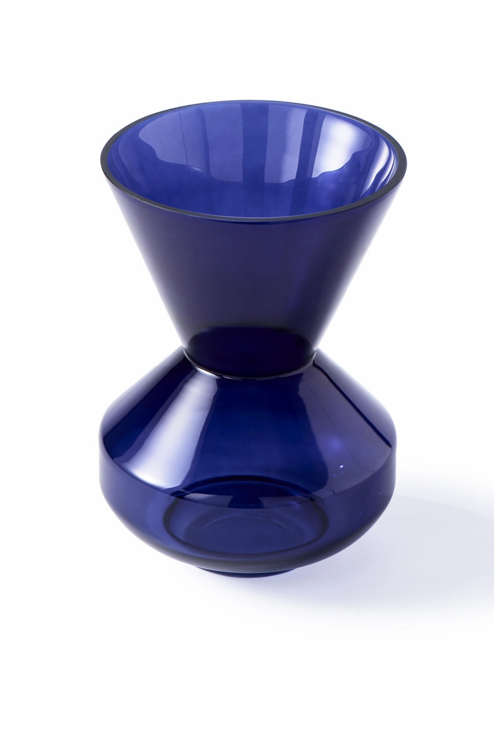 Blue Glass Conical Vase | Pols Potten Thick Neck