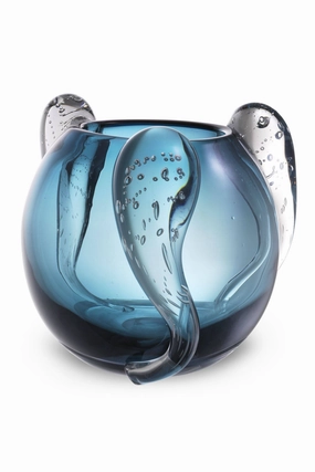 Blue Handblown Glass Vase | Eichholtz Sianluca S Vase,Glass Vase
