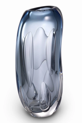 Blue Handblown Glass Vase | Eichholtz Sianni M Vase,Glass Vase
