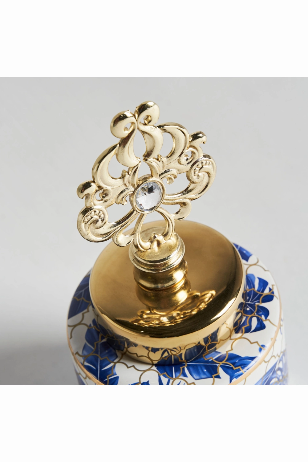 Blue Leaves Ceramic Vase S | Vical Home Bear
