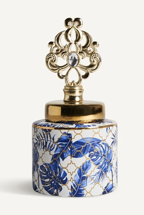 Blue Leaves Ceramic Vase S | Vical Home Bear Vase,Glass Vase