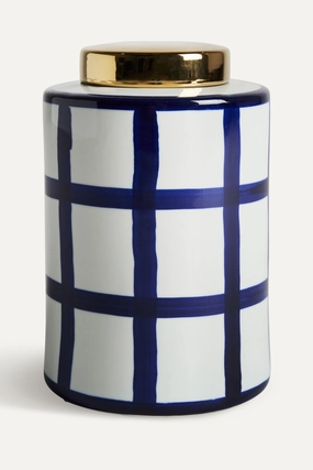 Blue Lined Ceramic Vase L | Vical Home Juno Vase,Glass Vase