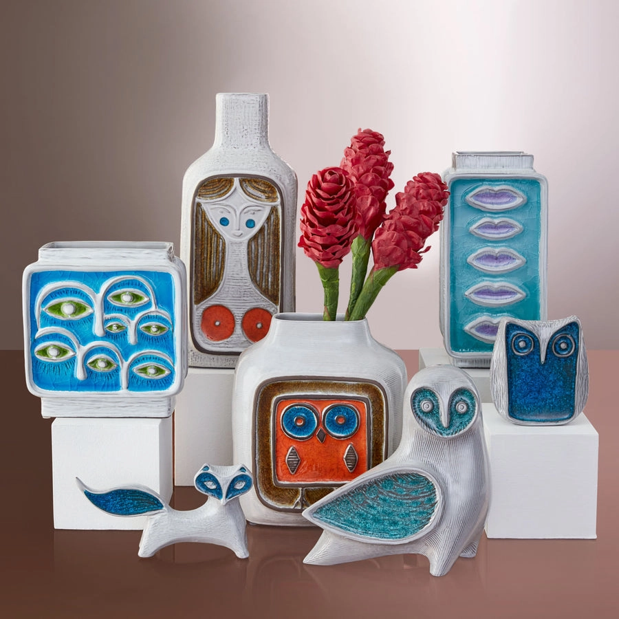 Blue Melted Glass Vase | Jonathan Adler Menagerie Eyes