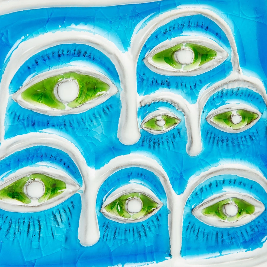 Blue Melted Glass Vase | Jonathan Adler Menagerie Eyes