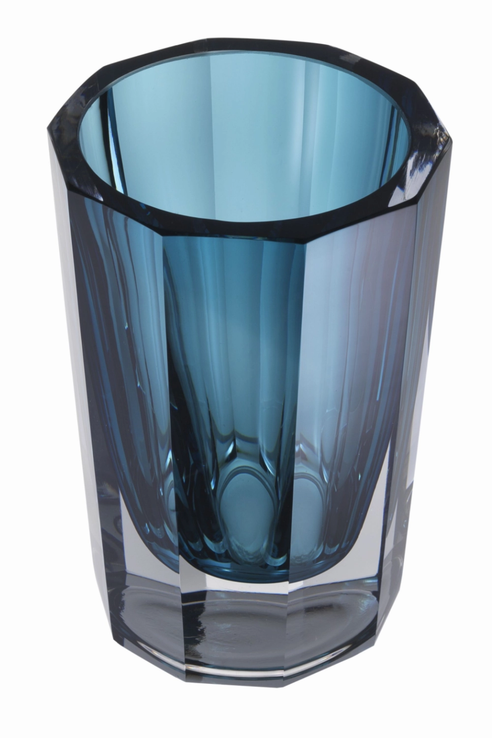 Blue Octagonal Glass Vase | Eichholtz Chavez L