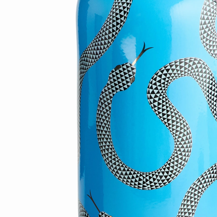 Blue Porcelain Serpent Bottle Vase | Jonathan Adler Eden