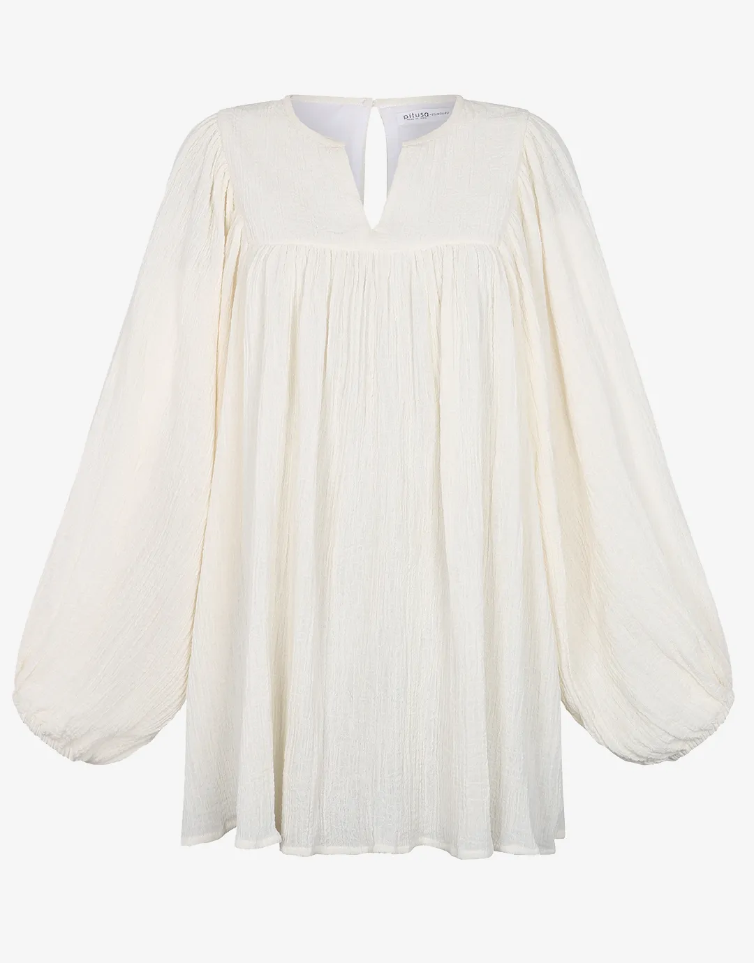 Boho Sleeve Mini Dress - White