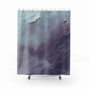 Boho Abstract Shower Curtain | Modern Mint Blue, Lavender Purple Lighting,Home Lighting