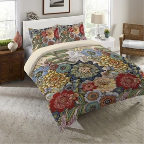 Boho Bouquet Duvet Sham pillowcases,cotton pillow covers,bed linen
