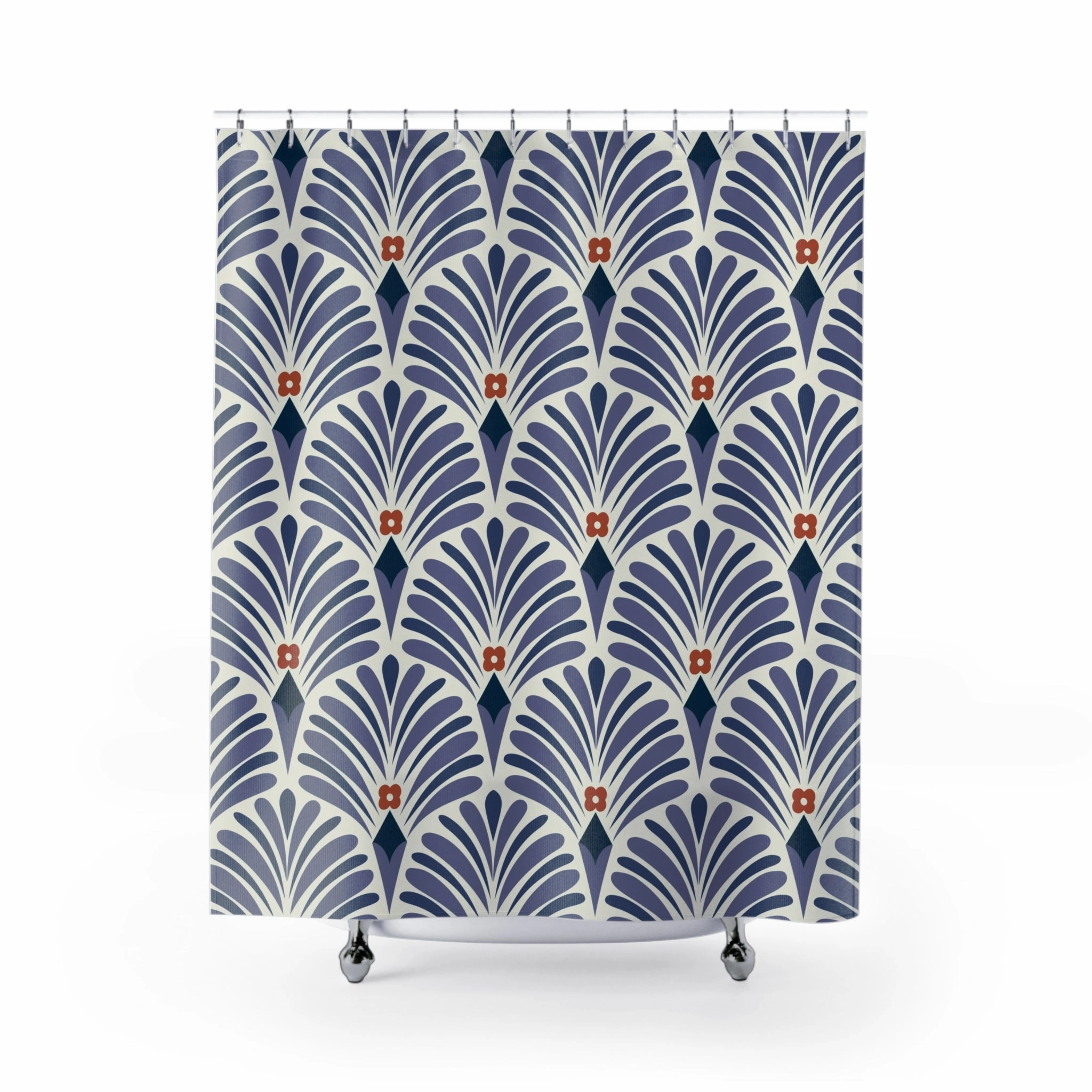 Boho Shower Curtain | Art Deco Lavender Purple Blue Lighting,Home Lighting