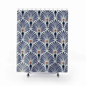 Boho Shower Curtain | Art Deco Lavender Purple Blue Lighting,Home Lighting