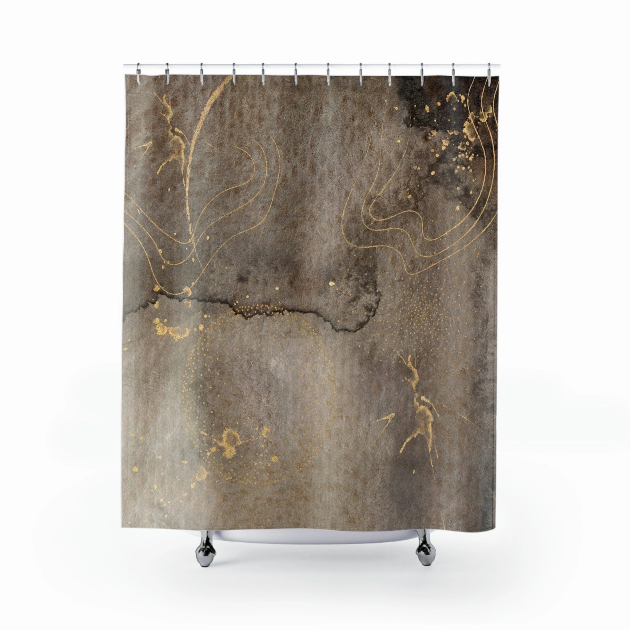 Boho Shower Curtain | Brown Ombre Lighting,Home Lighting