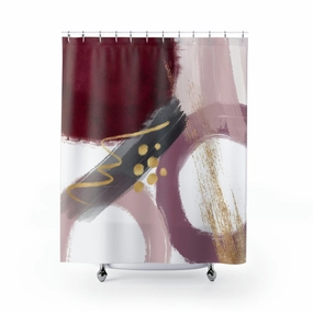 boho shower curtain | Burgundy Mauve Pink Lighting,Home Lighting
