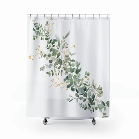 Boho Shower Curtain | Eucalyptus Sage Green Lighting,Home Lighting