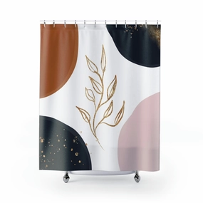 boho shower curtain | Navy Blue White Rust Lighting,Home Lighting