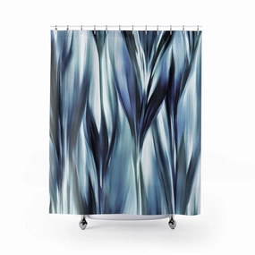 Boho Shower Curtain | Navy, Pale Teal Blue Lighting,Home Lighting