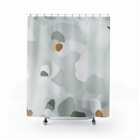Boho Shower Curtain | Neutral Gray Green Beige Lighting,Home Lighting