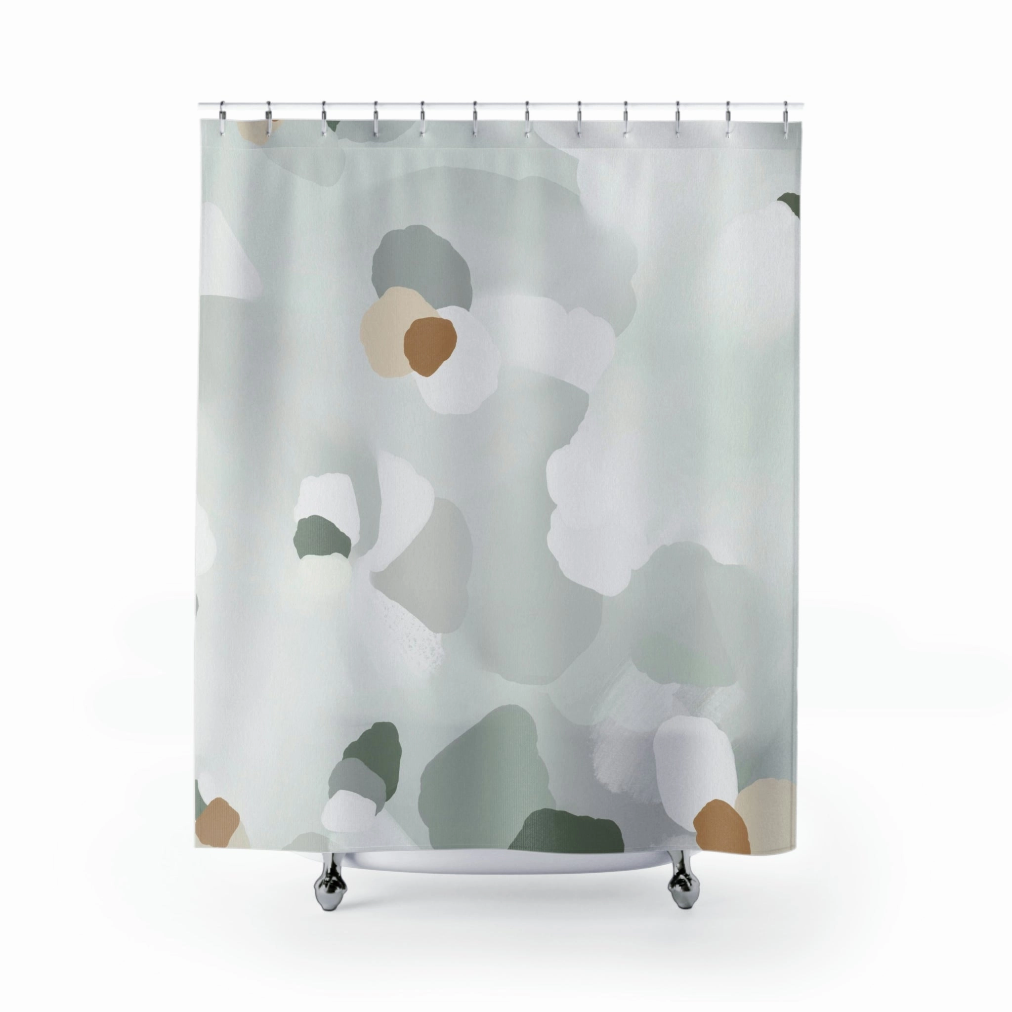 Boho Shower Curtain | Neutral Gray Green Beige Lighting,Home Lighting