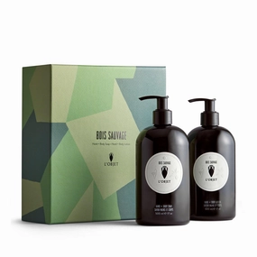 Bois Sauvage Hand and Body Soap   Lotion Gift Set Soap Dispenser,Hand Soap Bottle