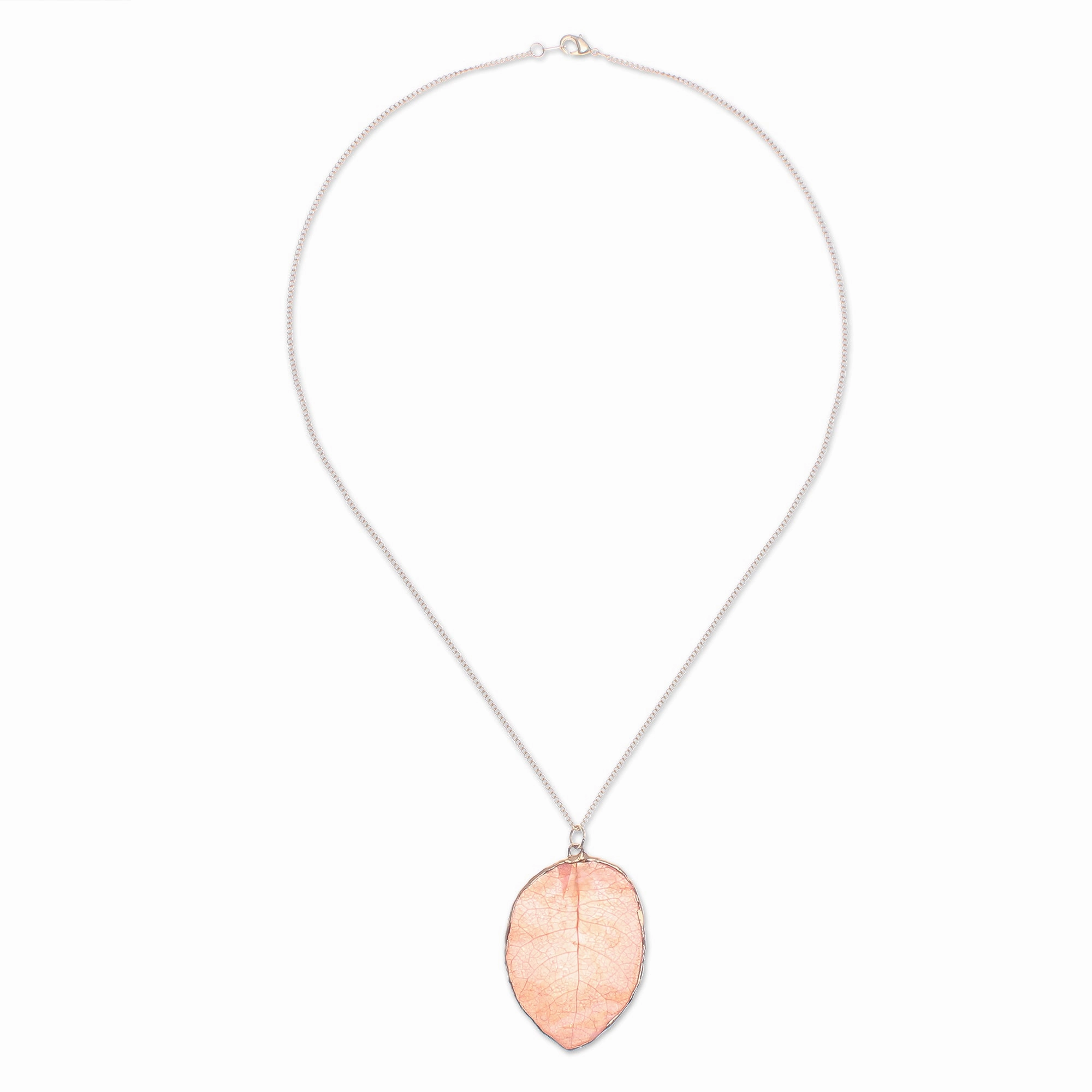Bougainvillea Love Gold-Plated Bougainvillea Petal Pendant Necklace