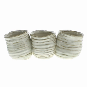Bower Clustered Ceramic Vase - Triple - Fancy White Vase,Ceramic Vase
