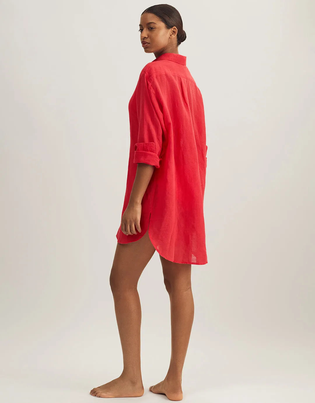 Boyfriend Shirt - Coral