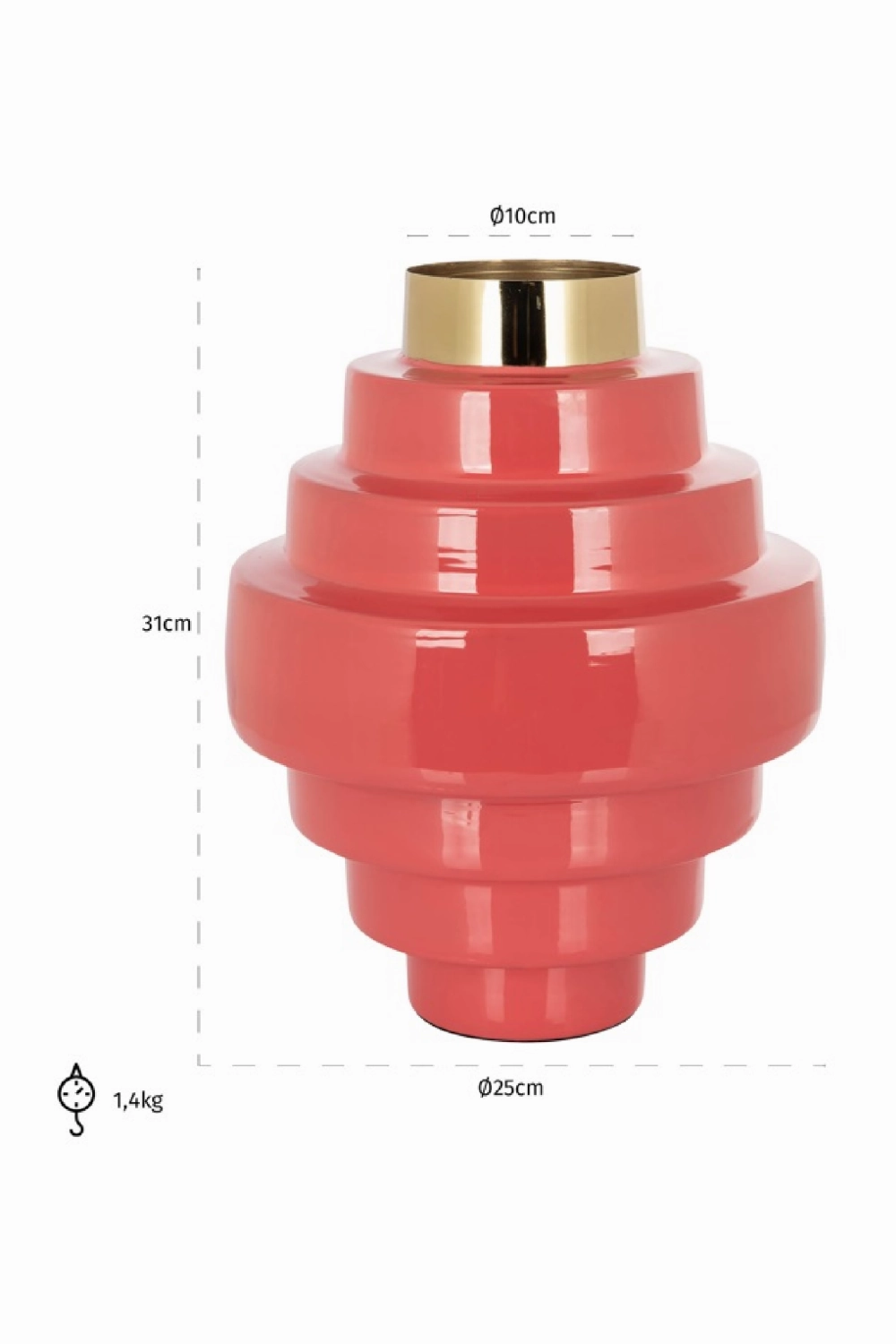 Brass Plated Layer Vase | OROA Akelei