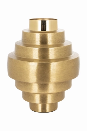Brass Plated Layer Vase | OROA Akelei Vase,Glass Vase