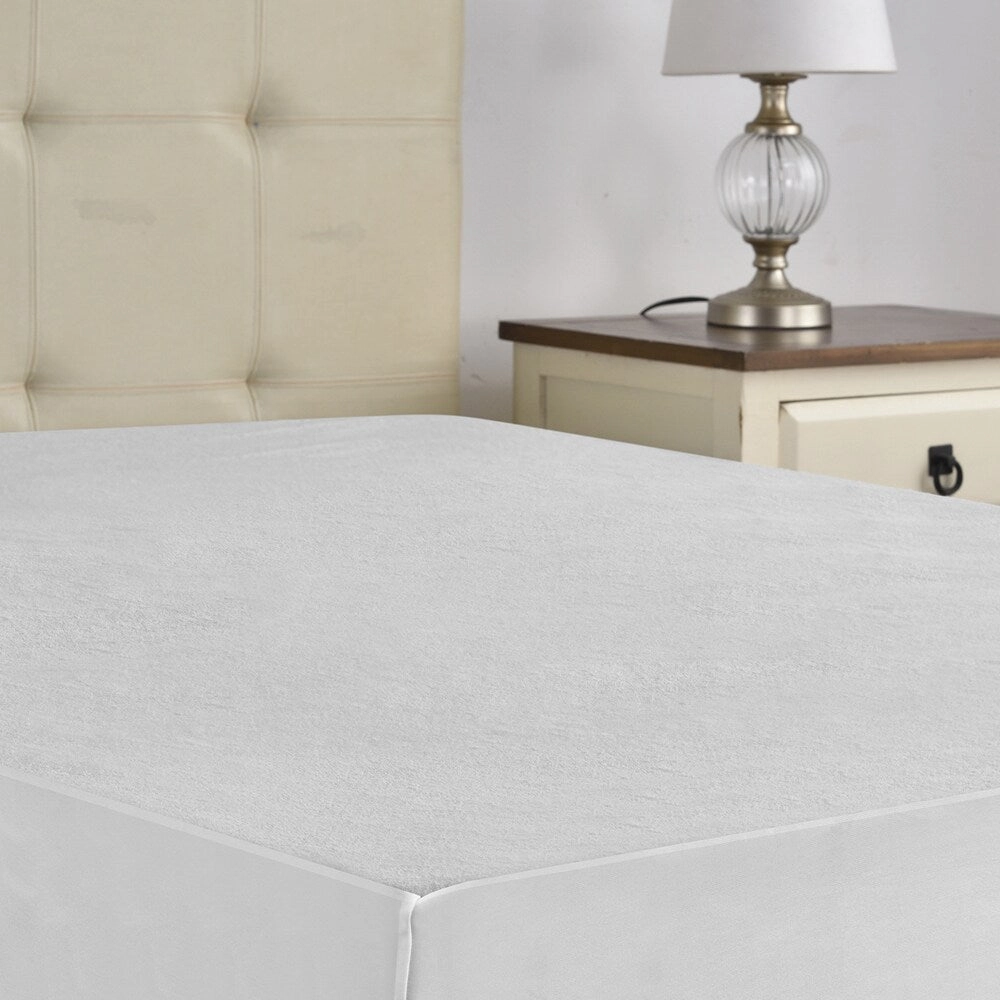 Breathable and Soft Plushed Comfy Bedding Waterproof Mattress Protector - White mattress pads,mattress topper,bed protection