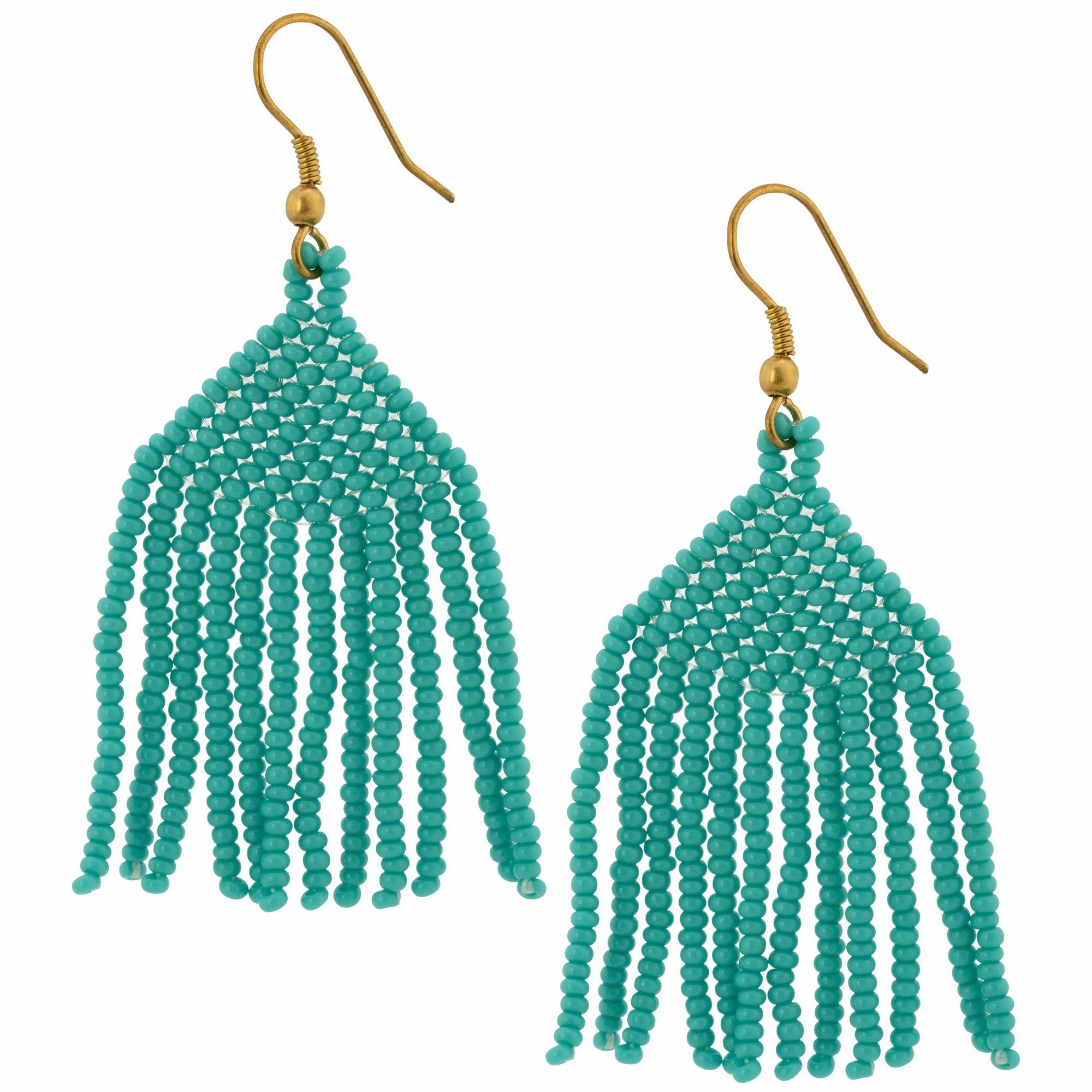 Brilliant Fringe Beaded Earrings