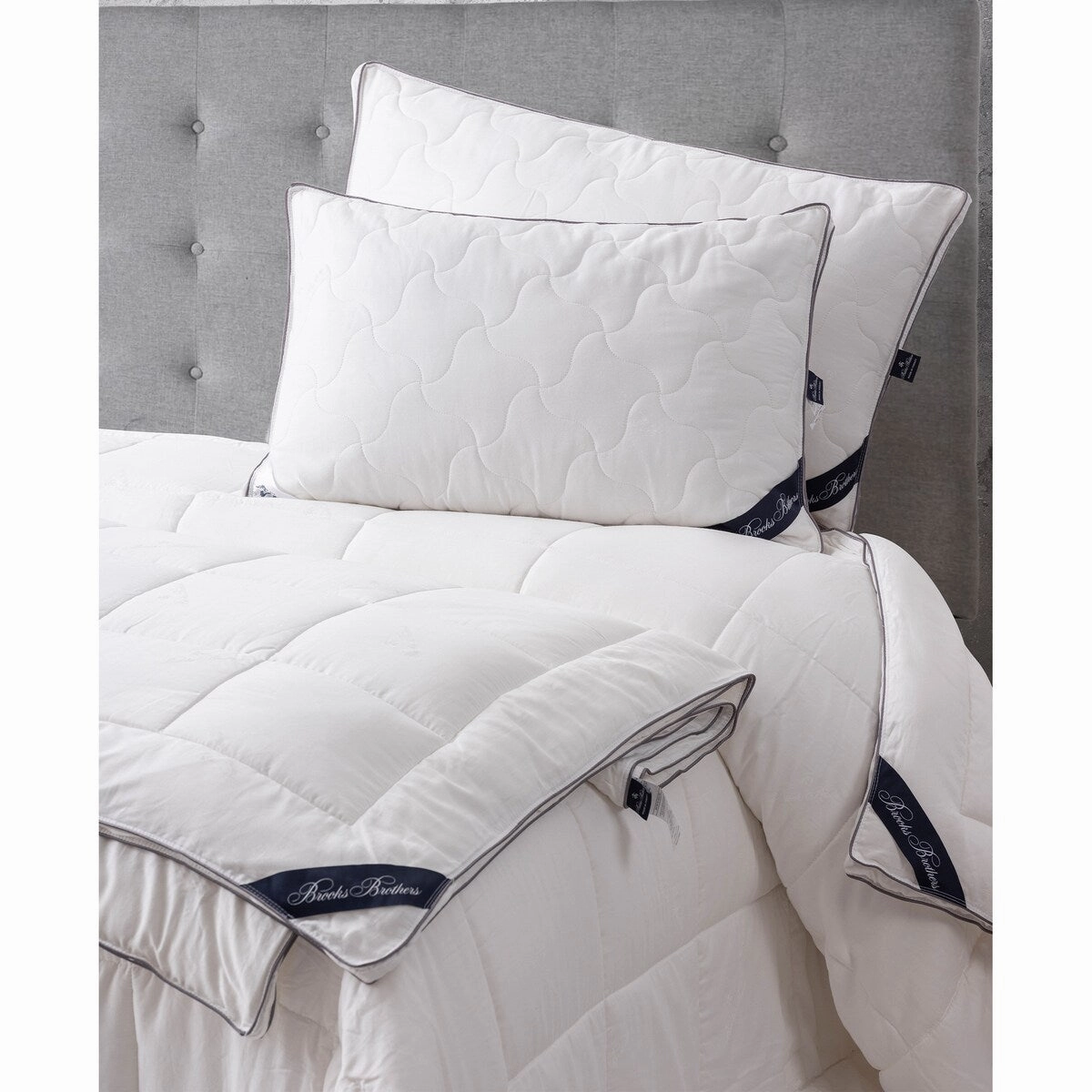 Brooks Brothers Bamboo Pillow - White