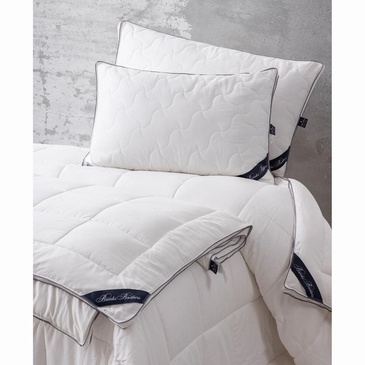 Brooks Brothers Bamboo Pillow - White