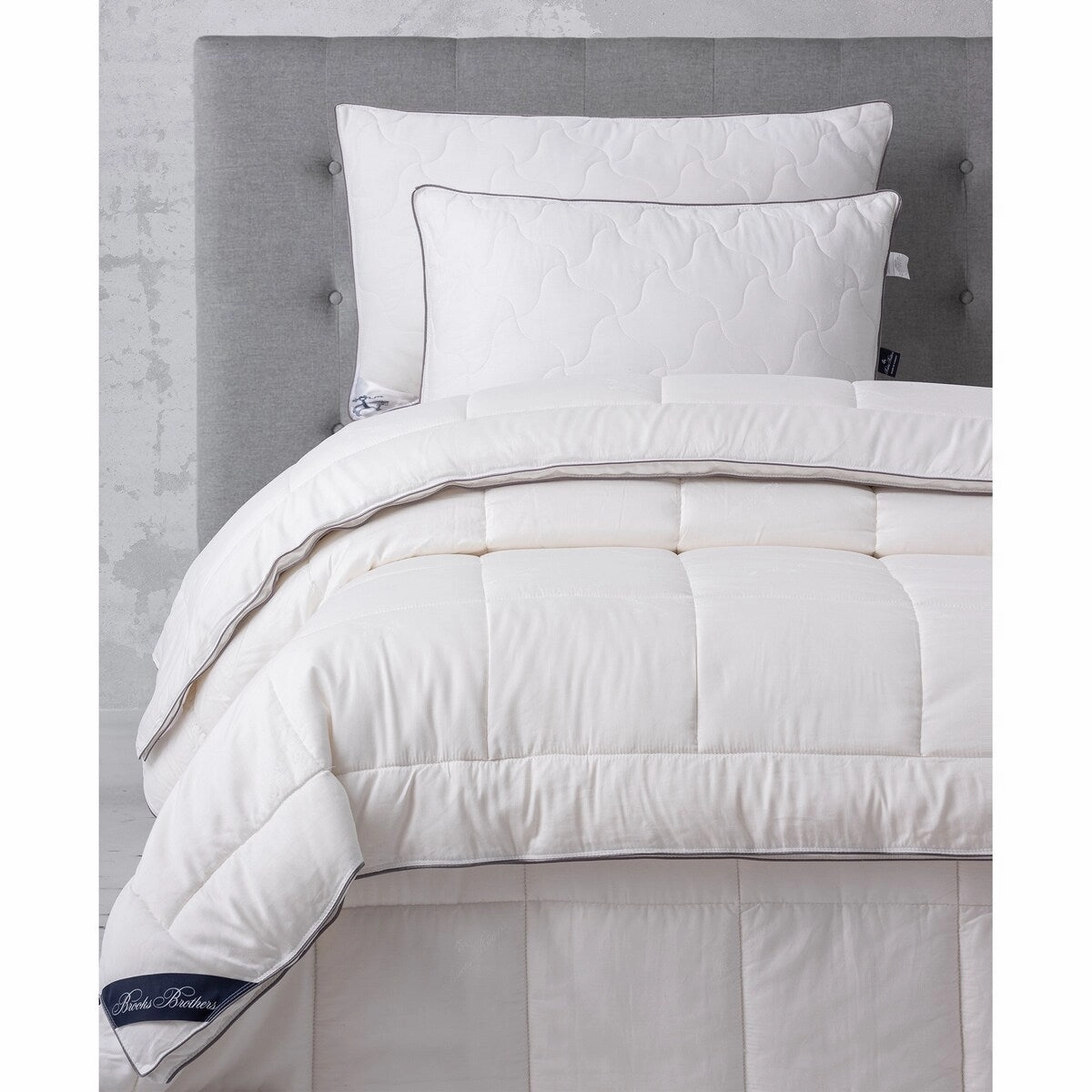 Brooks Brothers Bamboo Pillow - White