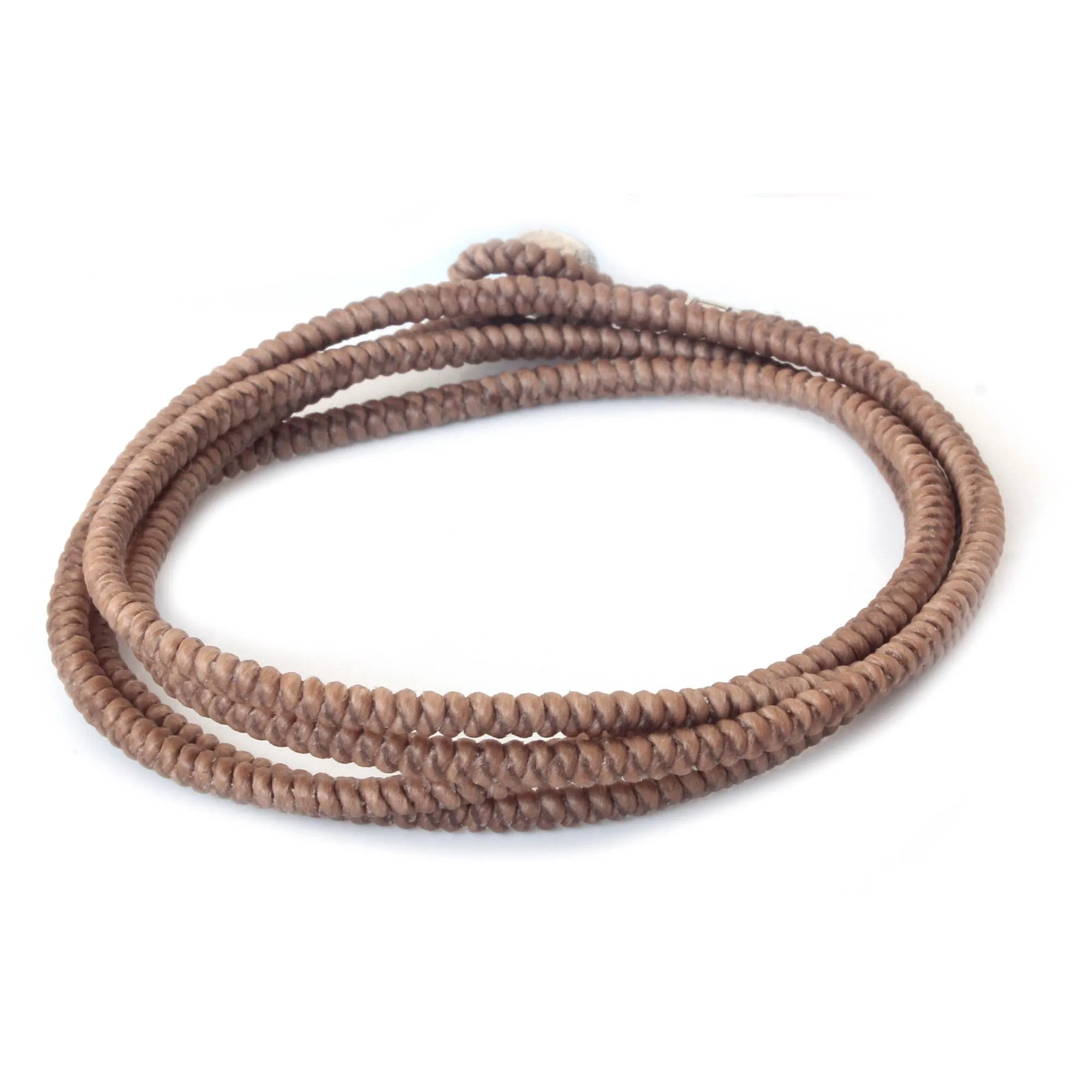 Brown Labyrinth Walk Fair Trade Hill Tribe Wrap Bracelet