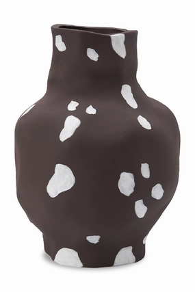 Brown Ceramic Organic Vase | Liang & Eimil Bruno Vase,Glass Vase