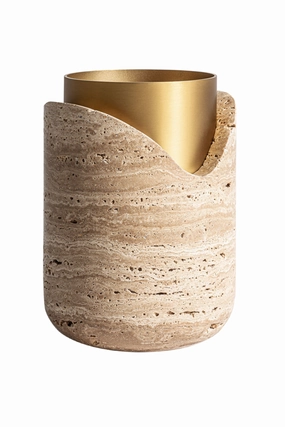 Brown Marble Vase | Vical Home Verkie Vase,Glass Vase