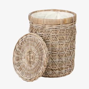 Brown Rattan Round Linen Laundry Basket Hamper laundry organizer,dirty clothes basket,plastic laundry basket