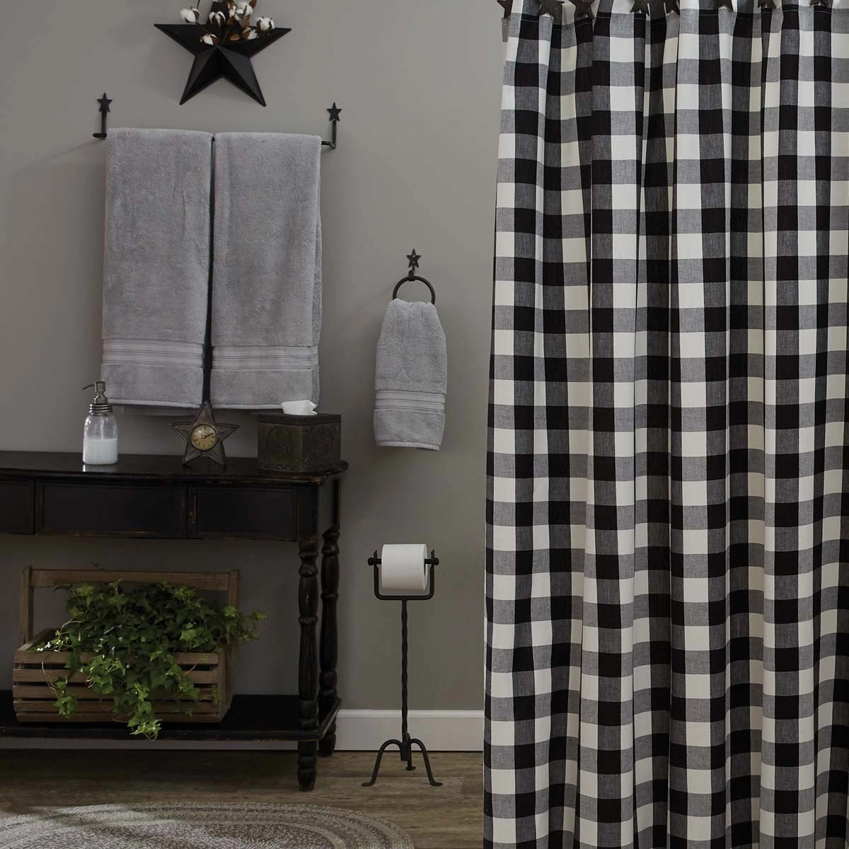 Buffalo Black and White Check Shower Curtain