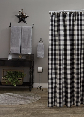 Buffalo Black and White Check Shower Curtain Lighting,Lamps Fixtures