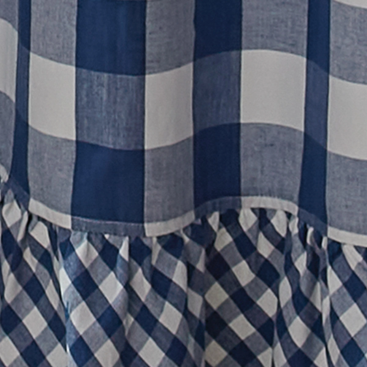 Buffalo Blue Check Ruffled Shower Curtain