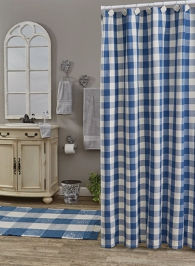 Buffalo Blue Check Shower Curtain Lighting,Lamps Fixtures