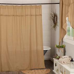 Burlap Natural Shower Curtain Lighting,Lamps Fixtures