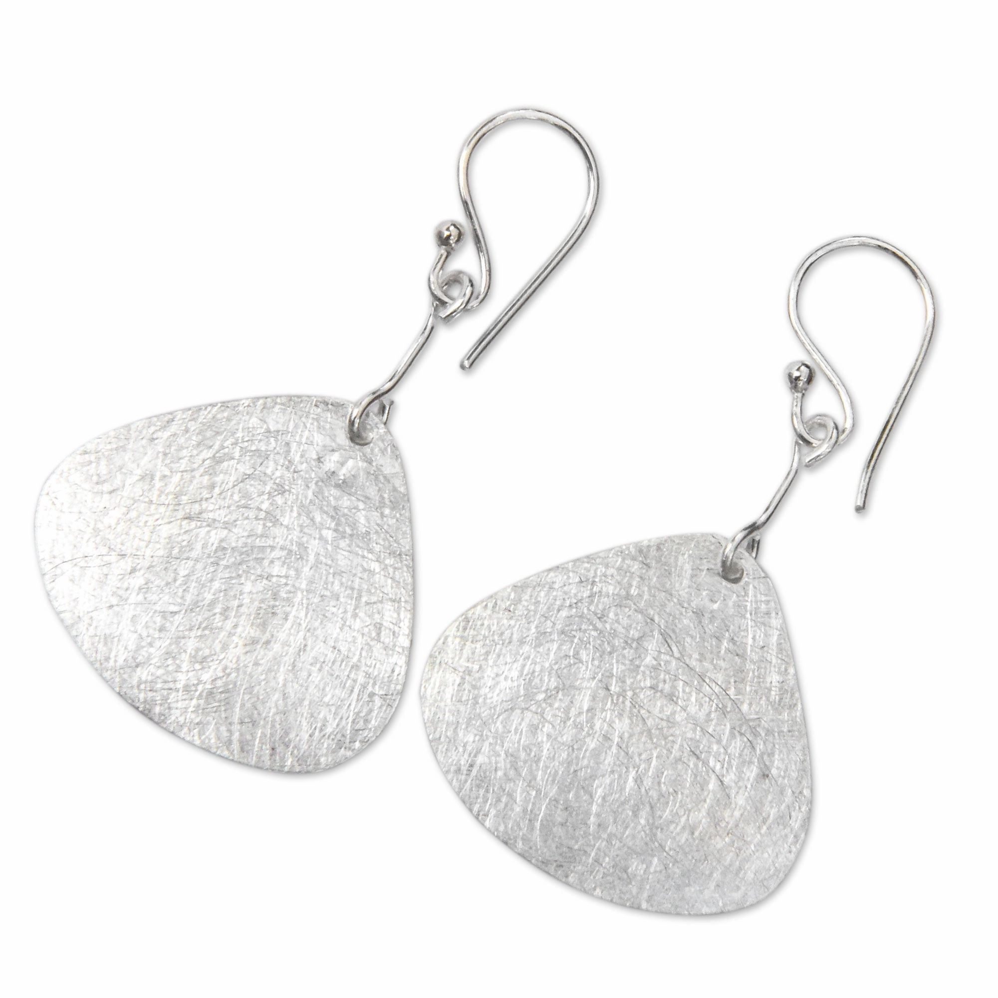 Butterfly Wings Artisan Crafted Sterling Silver Earrings from Bali