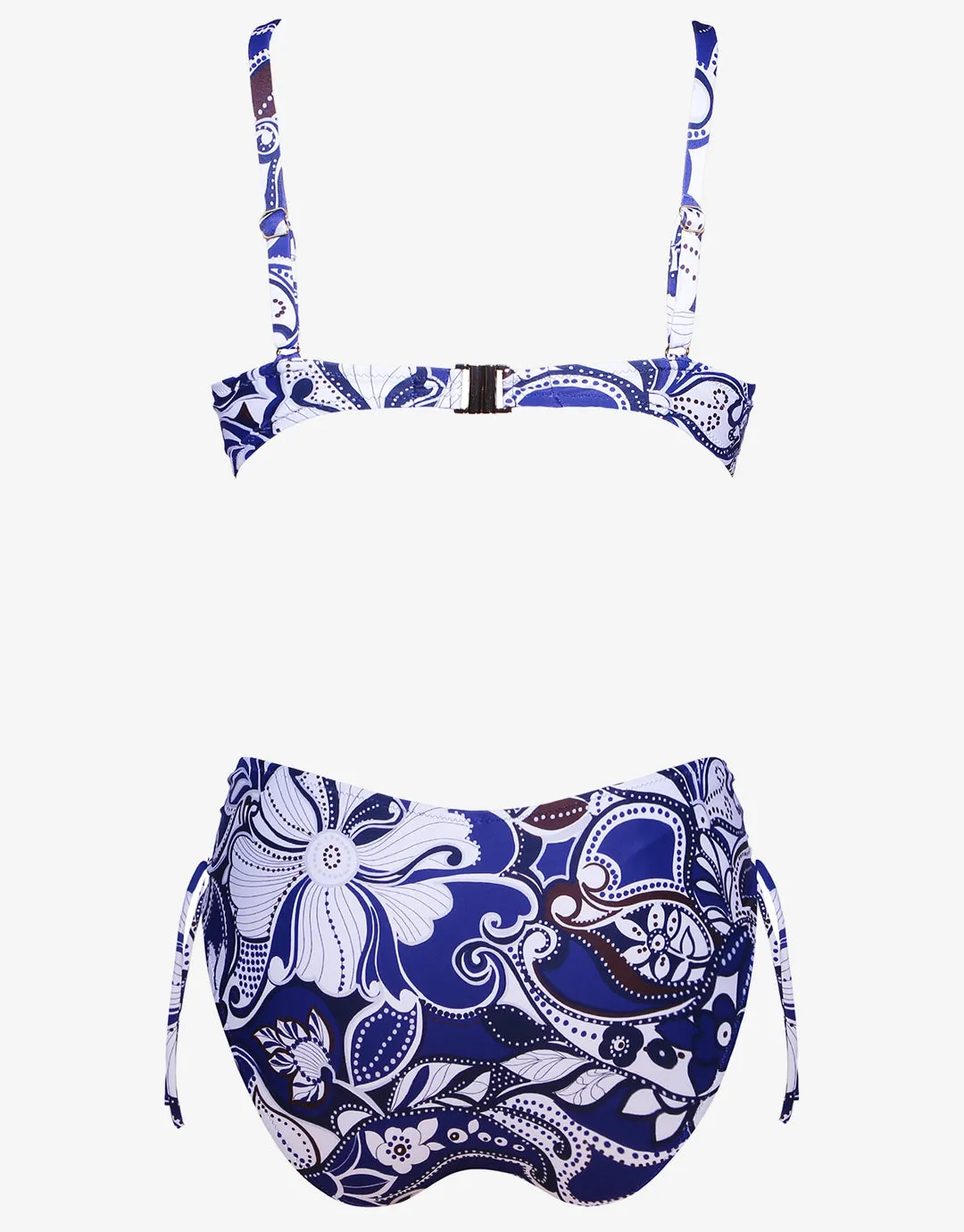 Cachemire Underwired Bikini Set - Blue and White