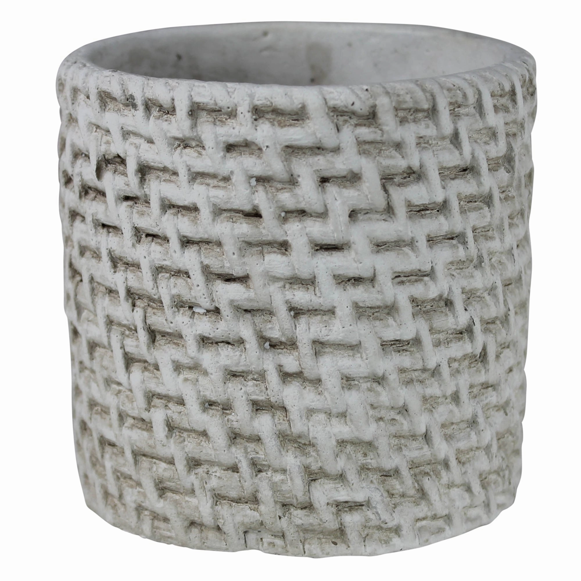 Cachepot, Cement - Basket Weave Vase,Ceramic Vase