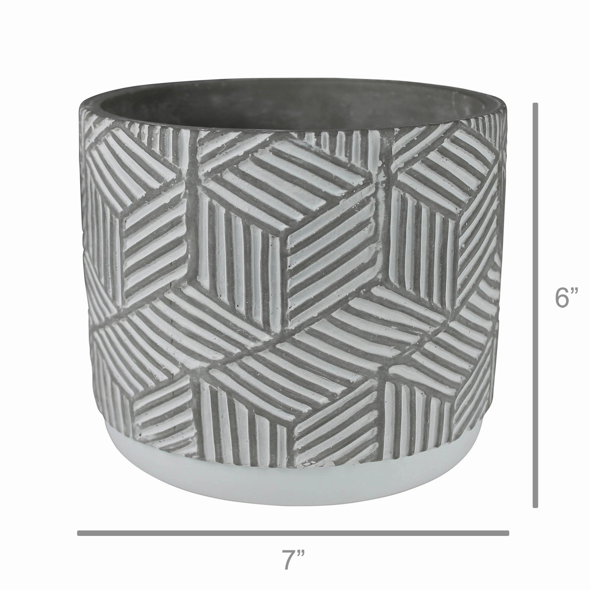Cachepot, Cement - Rhombus
