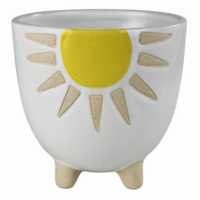Cachepot with Sun, Ceramic Vase,Ceramic Vase