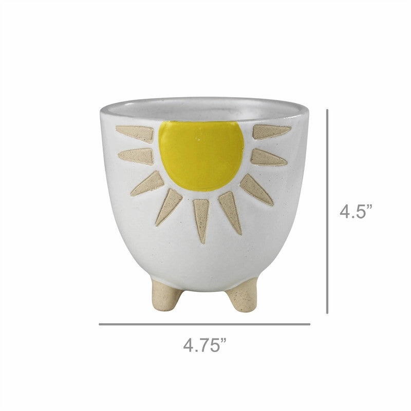 Cachepot with Sun, Ceramic